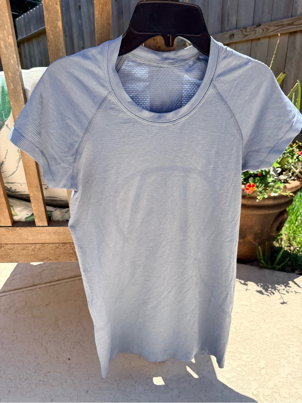 lululemon athletica Light Blue Short Sleeve Athletic Tee